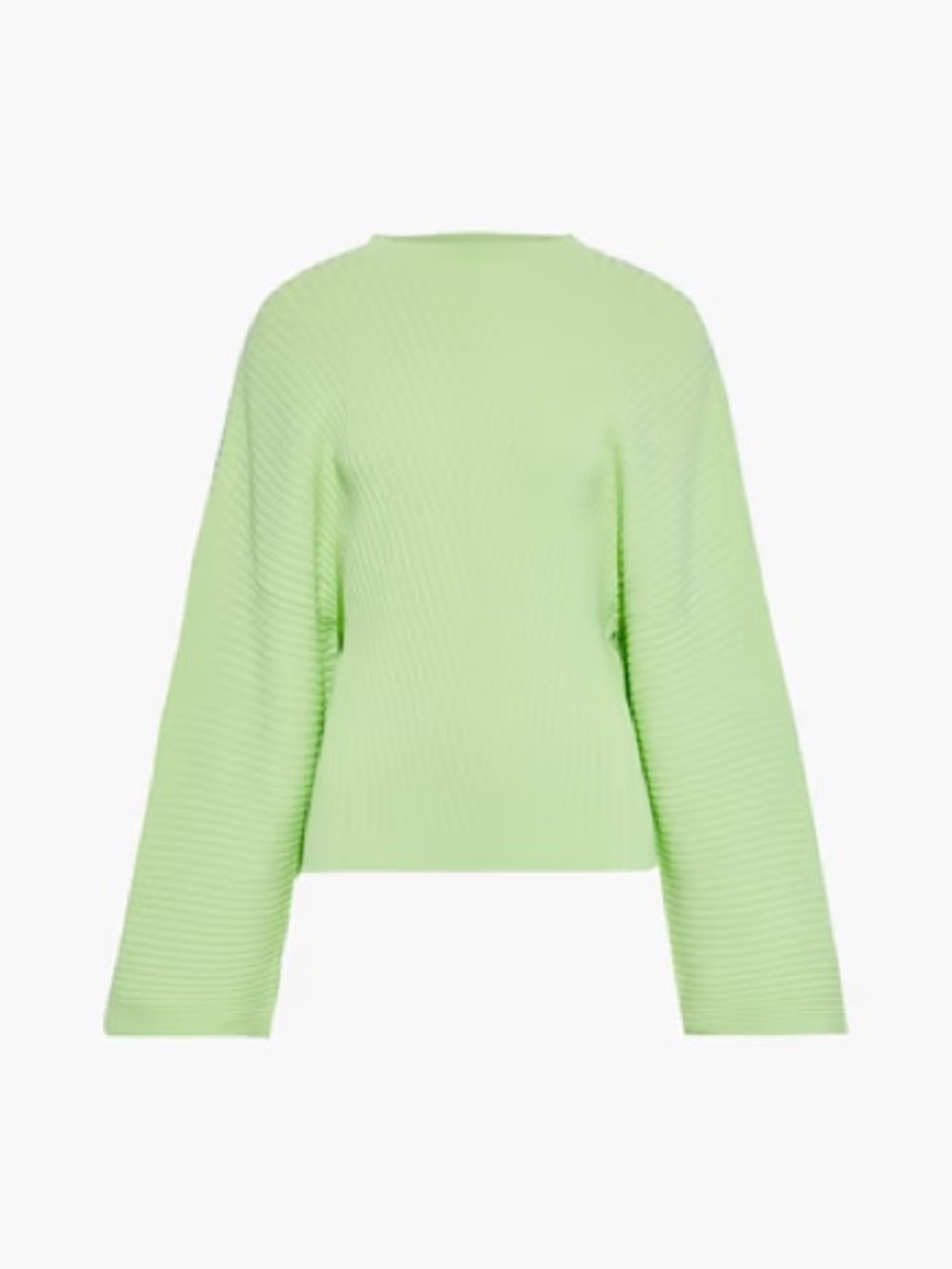 NWOT Solace London Lime Ribbed Wide-Sleeve Sweater
